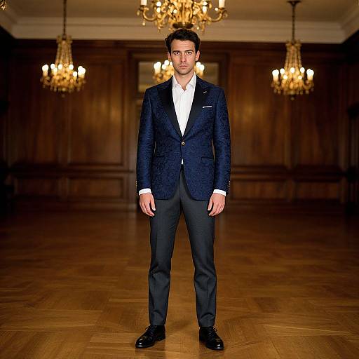 Elegant Man in Historic Ballroom Attire