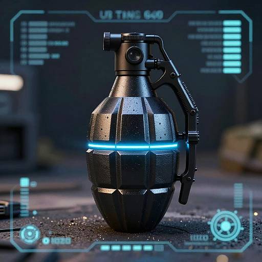 Futuristic Tactical Grenade with Scope