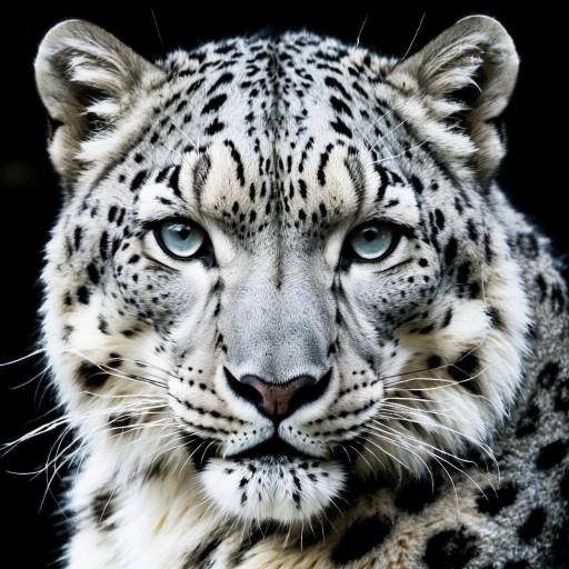 Close-up Portrait of Snow Leopard Close-up Portrait of Snow Leopard