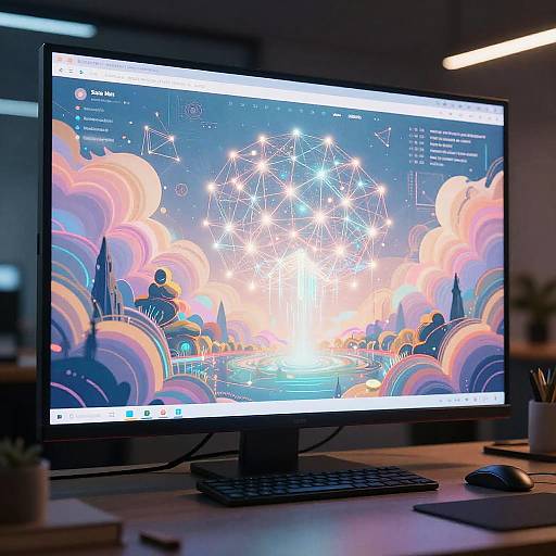 Futuristic AI Art Interface Design