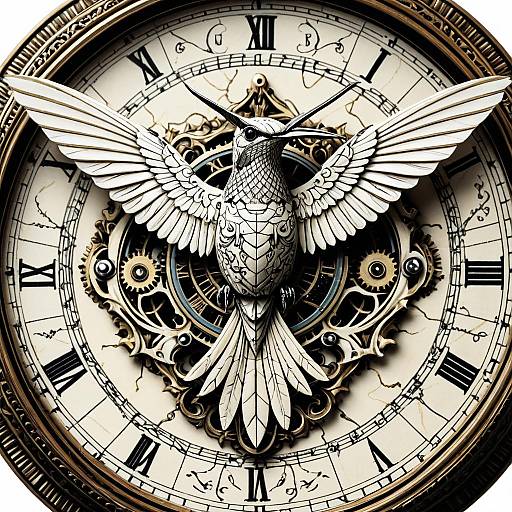 Ornate Rococo Victorian Mechanical Hummingbird