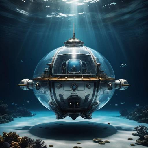 Intricate Underwater Spacecraft Exploration Art Intricate Underwater Spacecraft Exploration Art