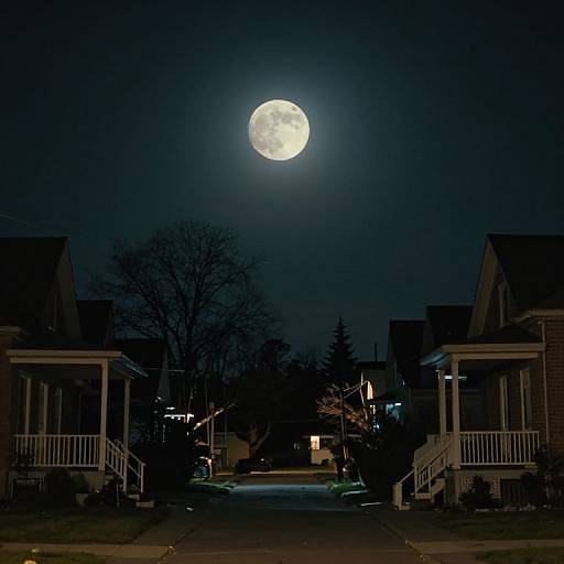 Cinematic Full Moon Night Scene