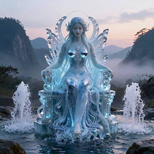 Water Goddess on Icy Throne