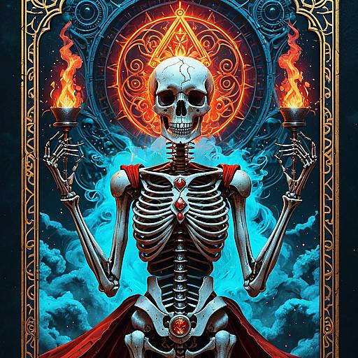 Skeleton Goddess Tarot Card