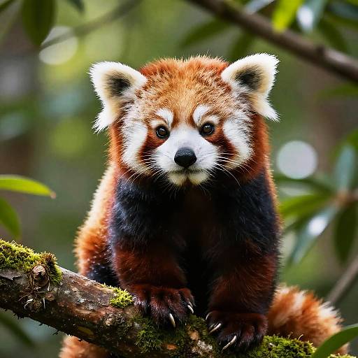 Adorable Baby Red Panda in Forest