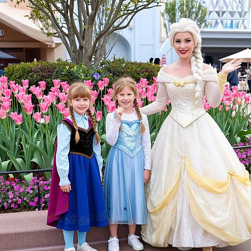 Family in Disney Costumes at Epcot
