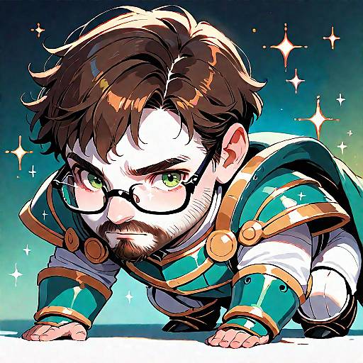 Chibi Armored Creature with Beard