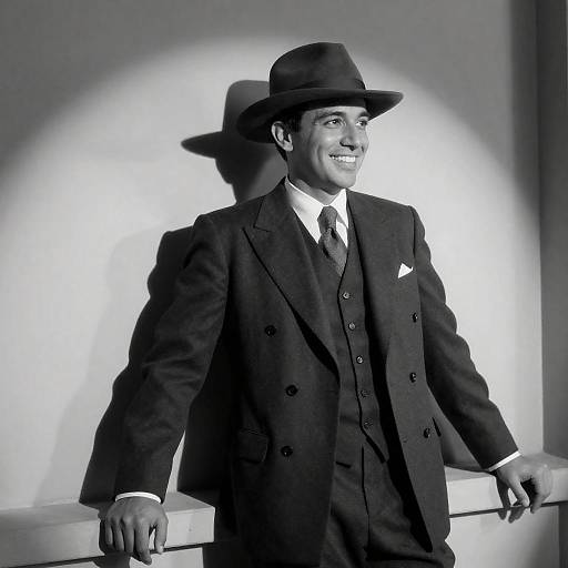 Monochrome Portrait of a Stylish Man