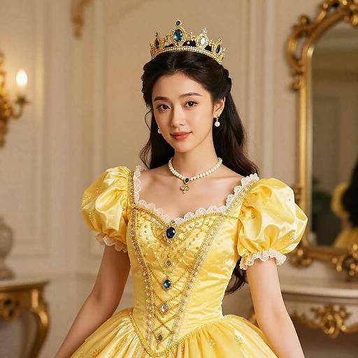 Woman in Yellow Cher Costume