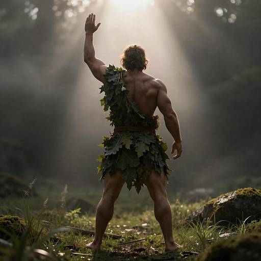 Heroic Figure in Dramatic Sunlight