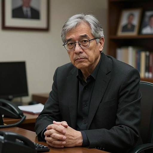 Serious Middle-Aged Man in Office