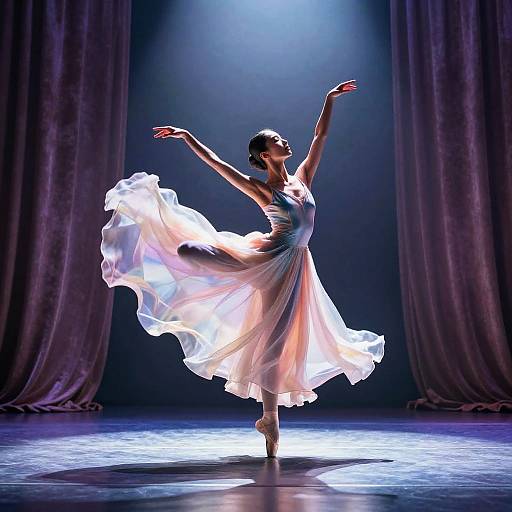 Elegant Ballet Dancer in Spotlight