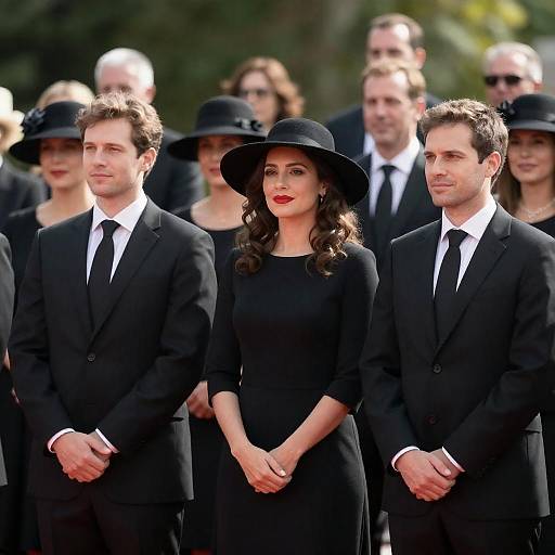 Elegance in Black: Woman with Red Lipstick