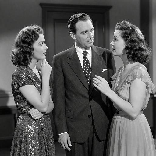 1930s Black-and-White Film Scene