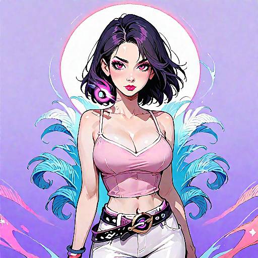 Enchanting Anime Girl with Poke Balls