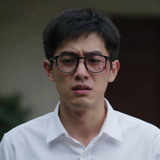 Young Man with Bruised Face Portrait