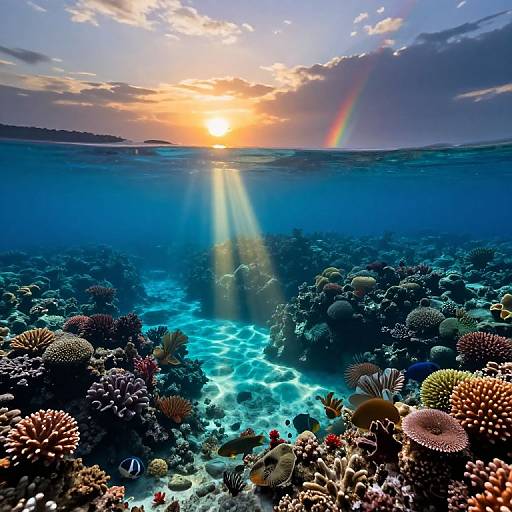 Underwater Seascape at Dusk