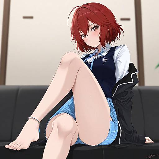 Illustration of Murakami tomoe, idolmaster in the style of Feint721