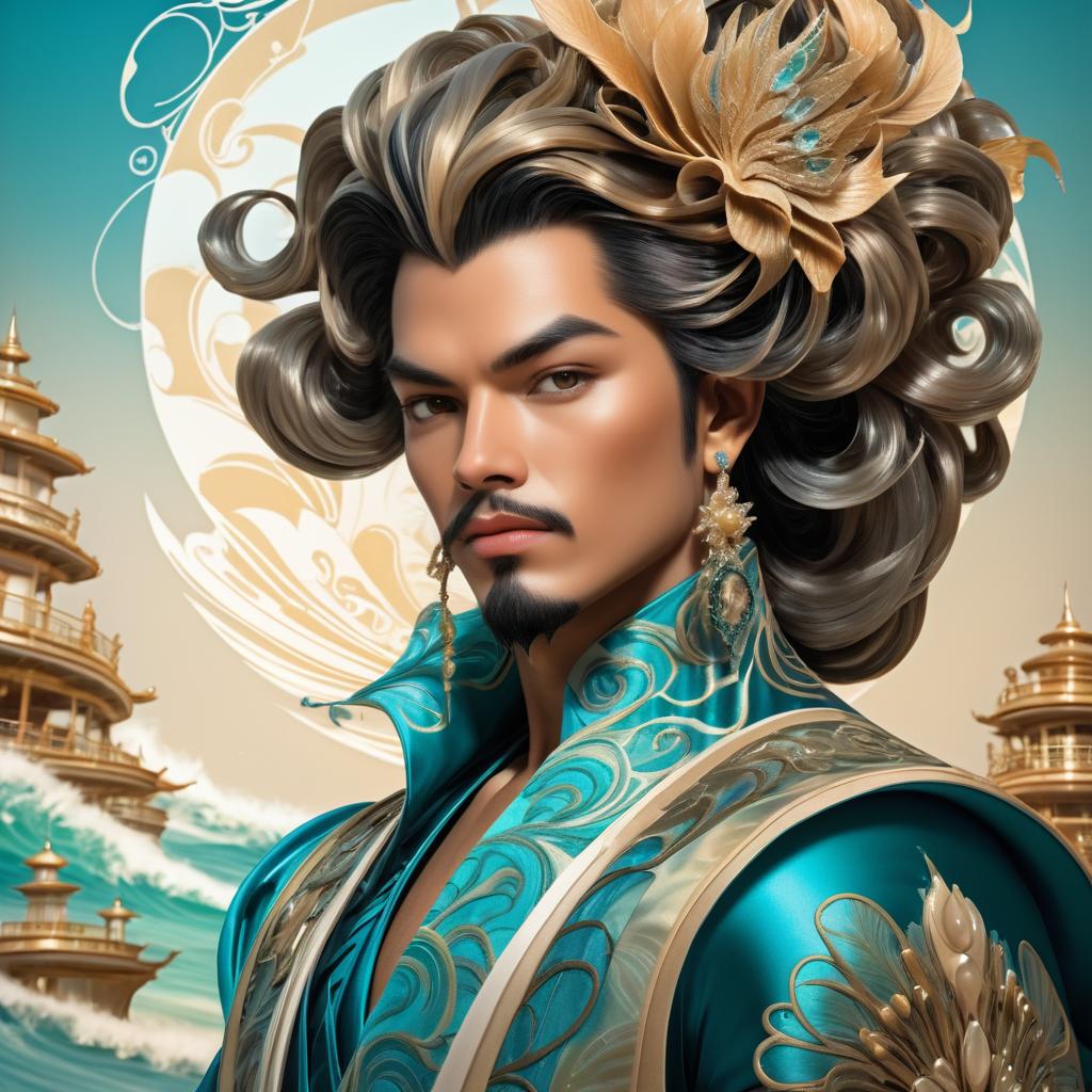 Fabulous Male Kuo-Toa Drag Queen Art