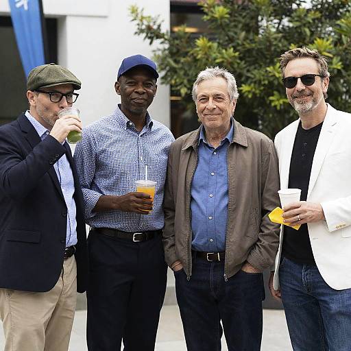 Casual Outdoor Gathering of Four Friends