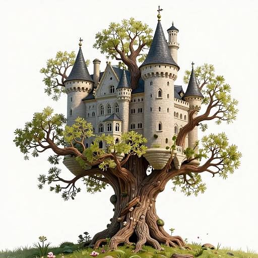 Enchanted Castle from Ancient Tree