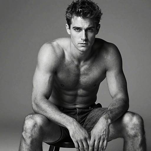 Timeless Strength in Black and White Portrait