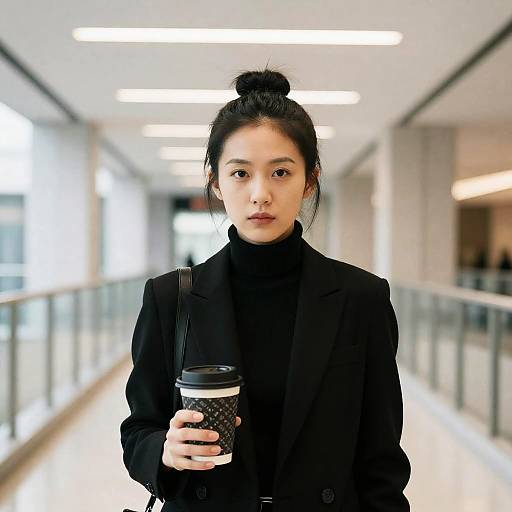 Confident Asian Woman in Modern Office