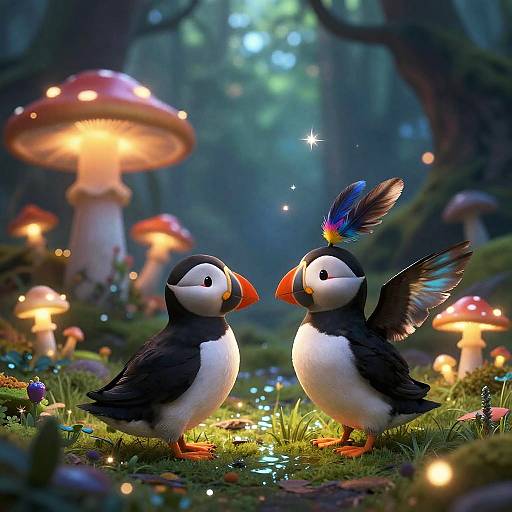 Puffin Pokemon in Enchanted Forest