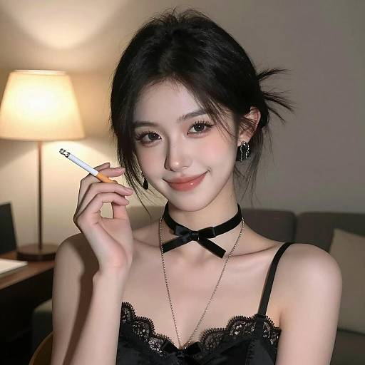 Elegant Evening Portrait of a Young Woman