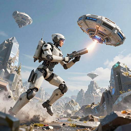 Futuristic Nano-Scout Rocket Assault