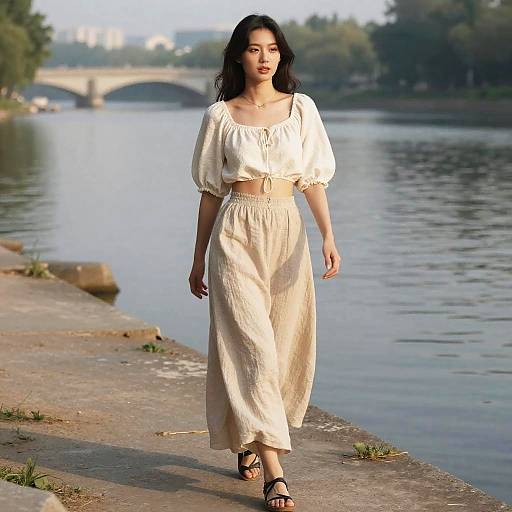 Bohemian Romantic Riverbank Stroll