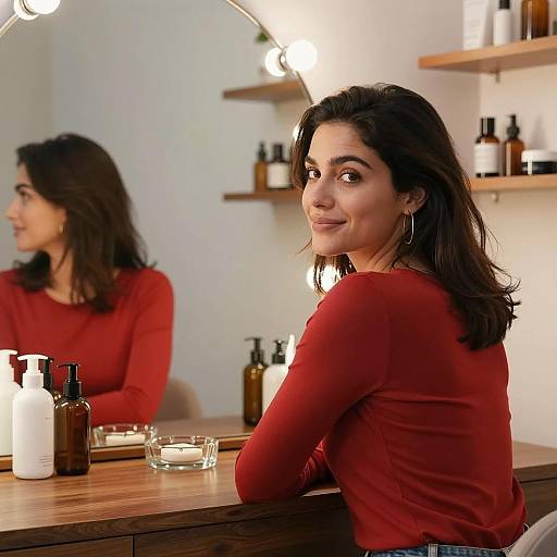 Charming Woman at a Vanity
