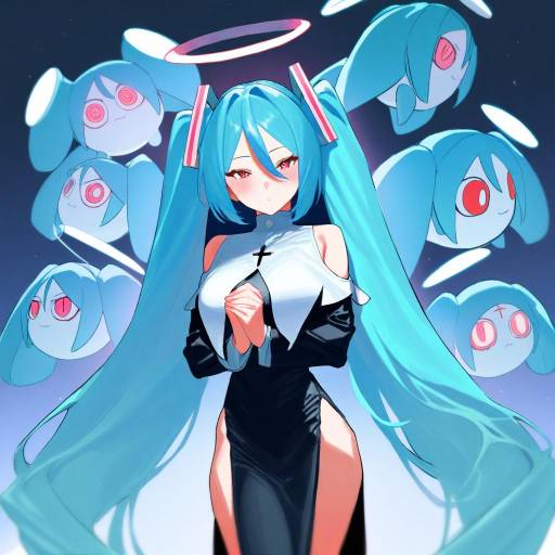 Illustration of Aimaina, vocaloid in the style of Suisogenshi