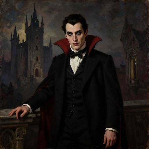 Quantum Cryptography Gothic Vampire Portrait