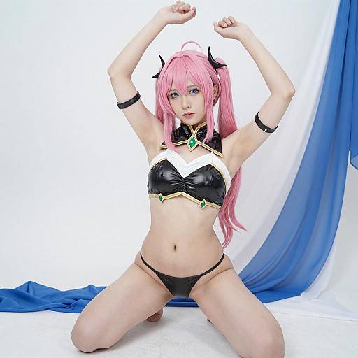 Cosplay Photo of Pink Twin-Tails Woman