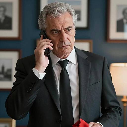 Serious Middle-Aged Businessman in Suit