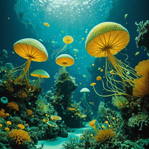 Ocean Explorers Amidst Exotic Fungi Ocean Explorers Amidst Exotic Fungi