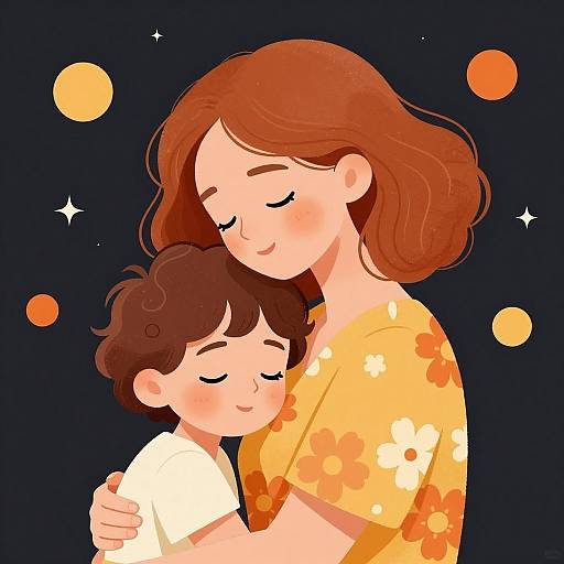 Warm Embrace Under Starry Skies