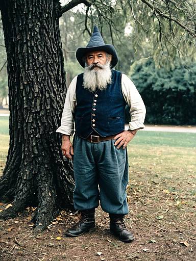 Man in Dwarf Costume Outdoors