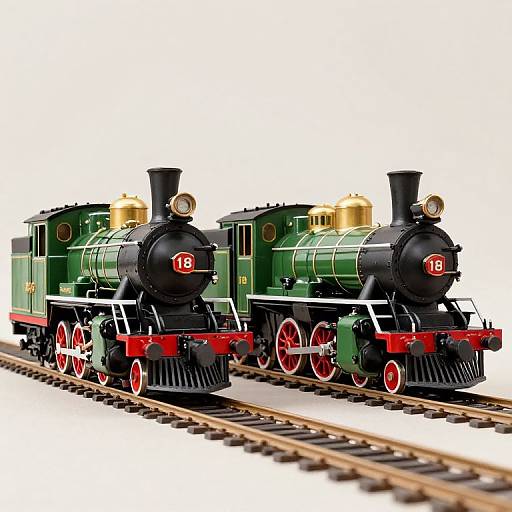 Vintage American Steam Locomotives Duo