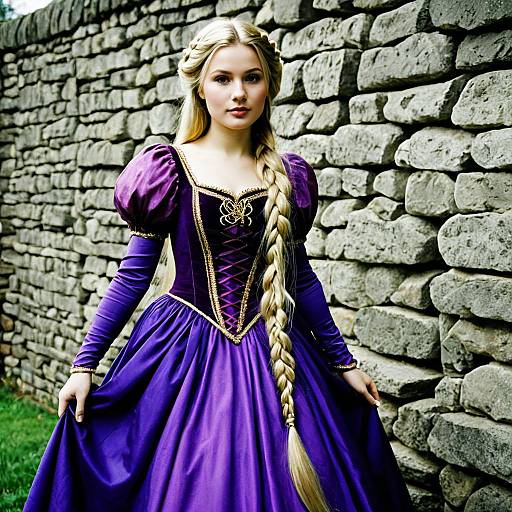 Elegant Adult Rapunzel Costume Design