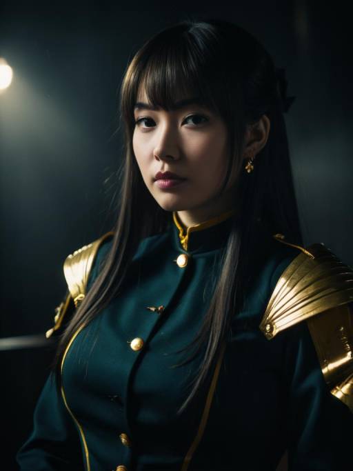 Woman in Mari Makinami Illustrious Cosplay Costume