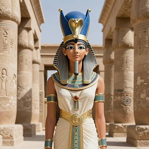 Regal Portrait of an Ancient Egyptian Queen