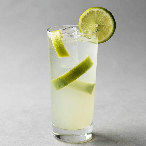 Sleek Cucumber-Lime Spritzer Minimalist Art