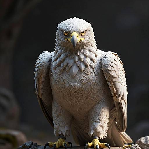 Fierce Anthropomorphic Eagle Portrait