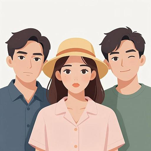 Illustration of Three Young People