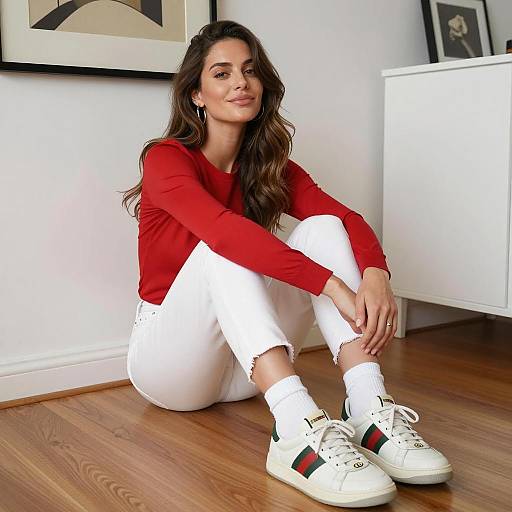 Stylish Woman in Bright Indoor Setting
