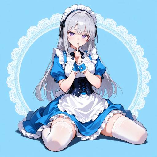 Endearing Feminine Character in Blue Endearing Feminine Character in Blue