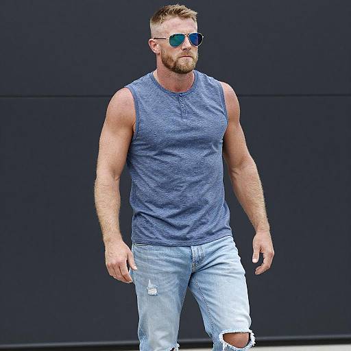 Hourglass Man in Aviator Sunglasses